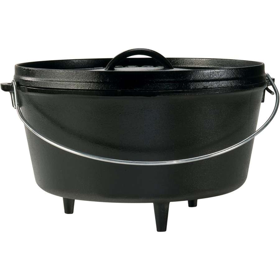 Camping Cooking Ovens - 8 Quart Pre-Seasoned Cast Iron Camp