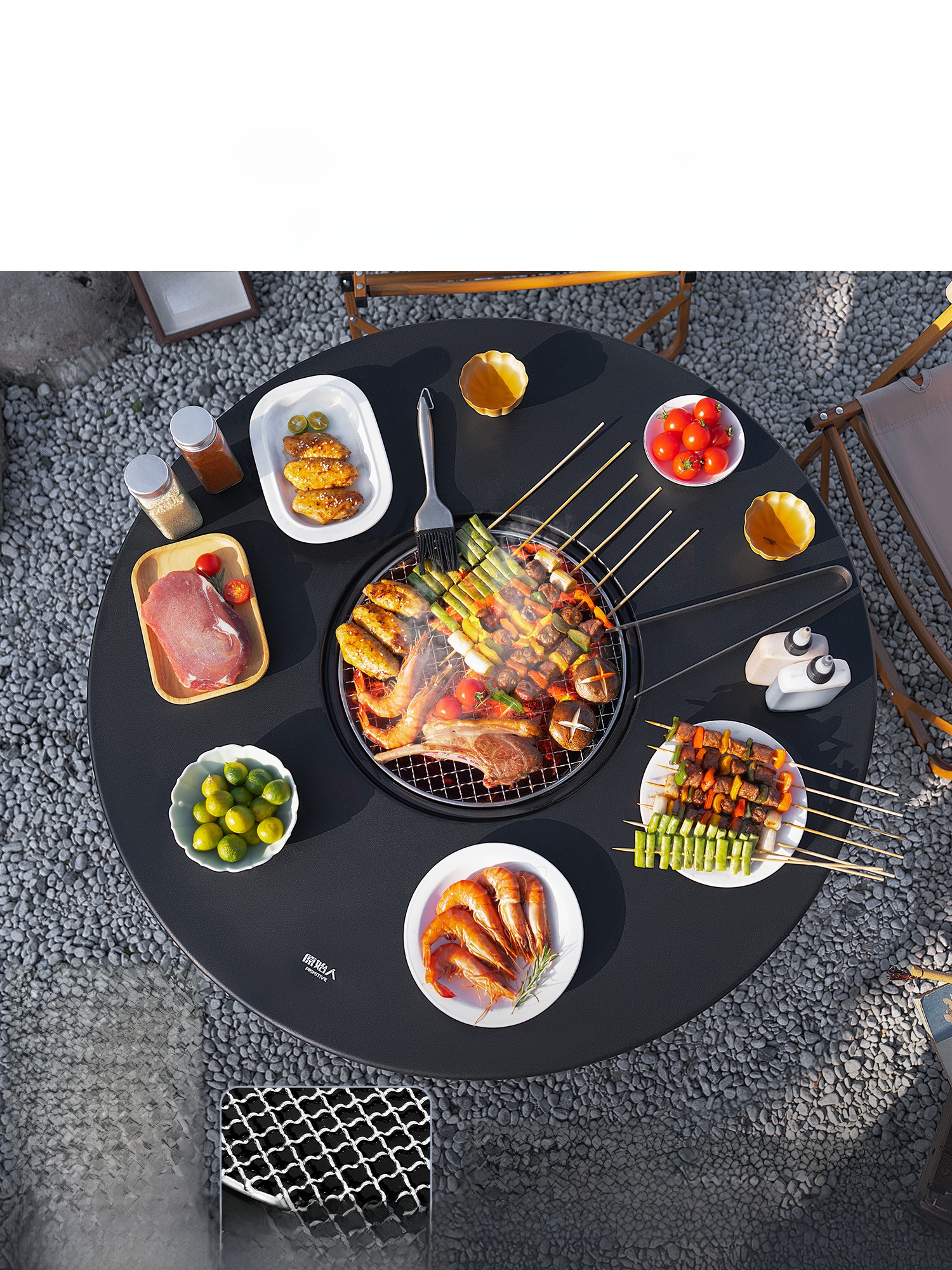Complete Carbon BBQ Grill Set  - Camping Cooking Fire Pit のレビューと価格
