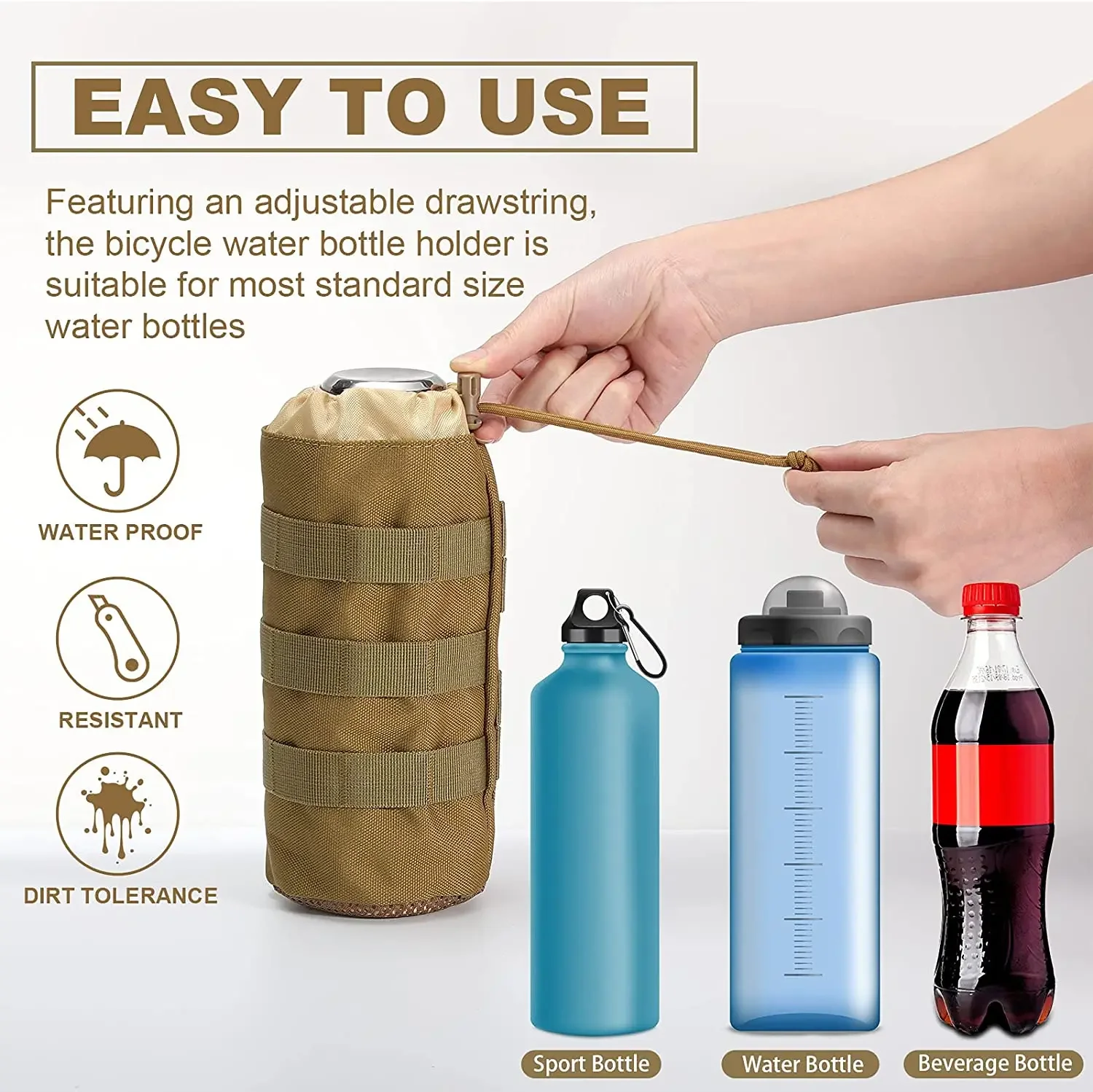 Tactical Molle Water Bottle Ba - Camping Cooking Can のレビューと価格
