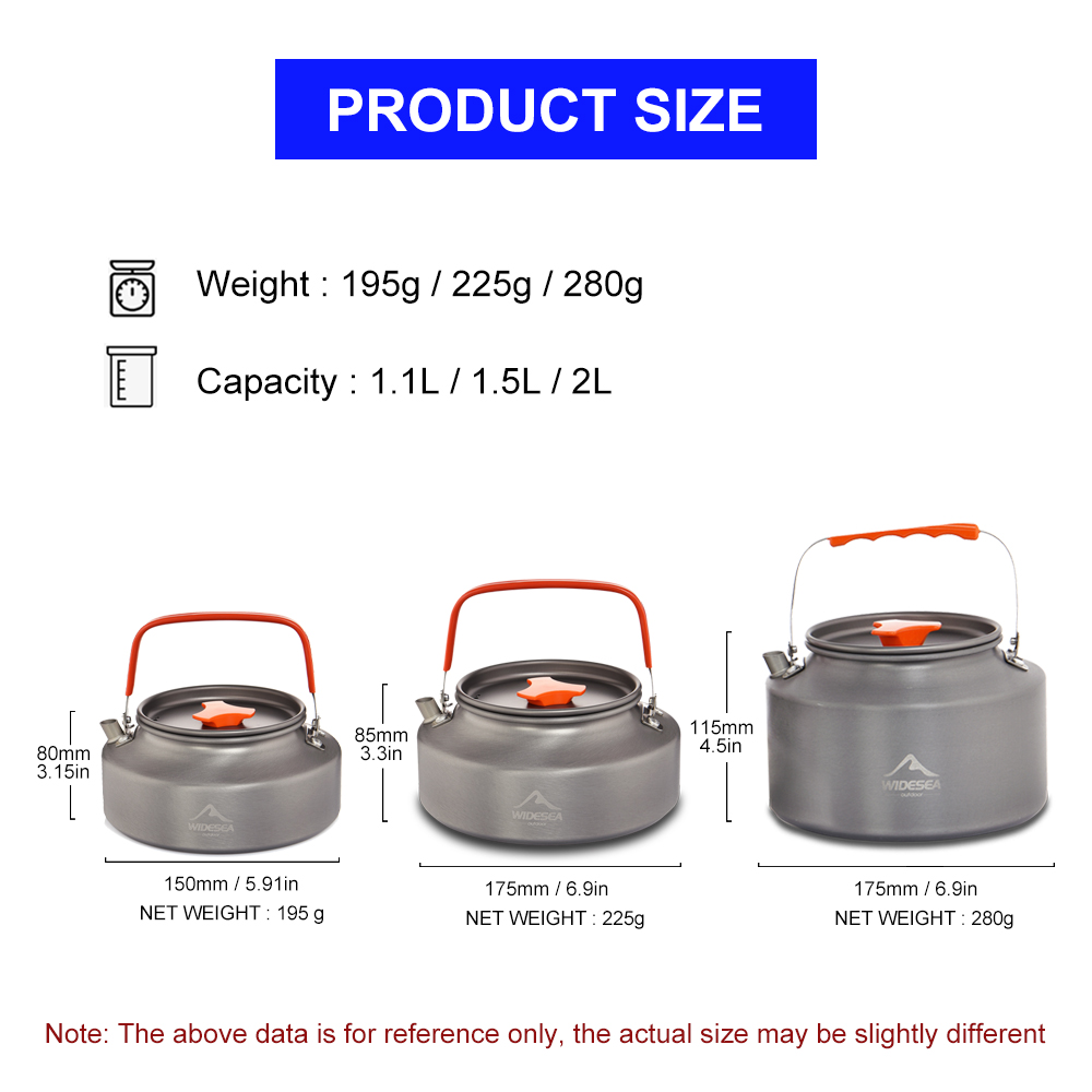 Widesea 1.1L 2L1.5L Camping Wa - Camping Cooking Can のレビューと価格