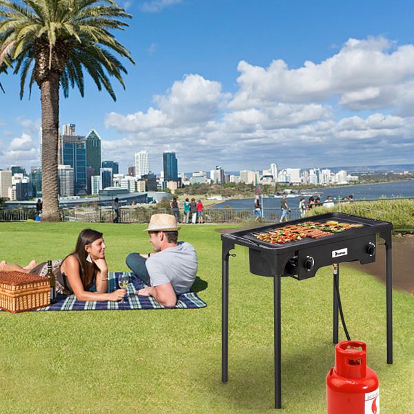 Outdoor Camp Stove High Pressu - Camping Double Cooking Stove のレビューと価格