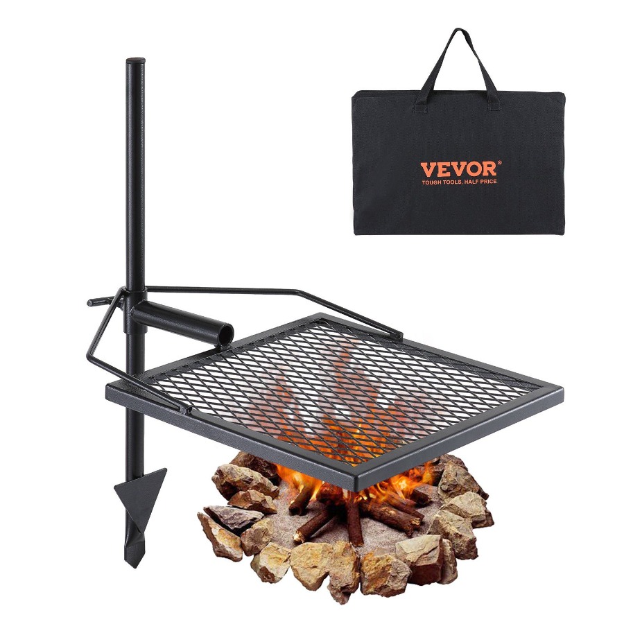 Swivel Campfire Grill for Fire - Camping Cooking Fire Pit のレビューと価格