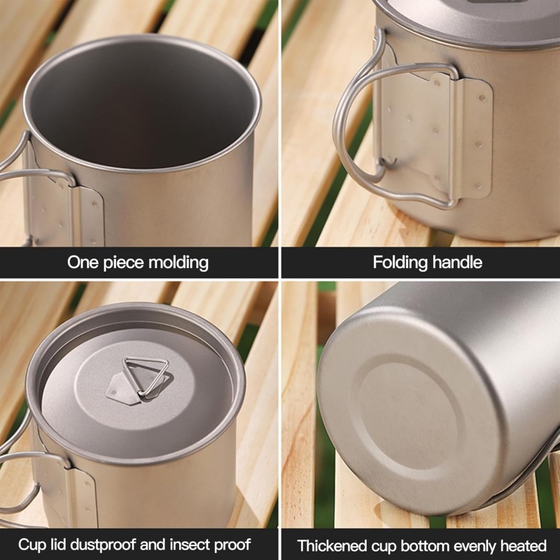 Titanium Camping Mug with Fold - Camping Cooking Set With Bag のレビューと価格