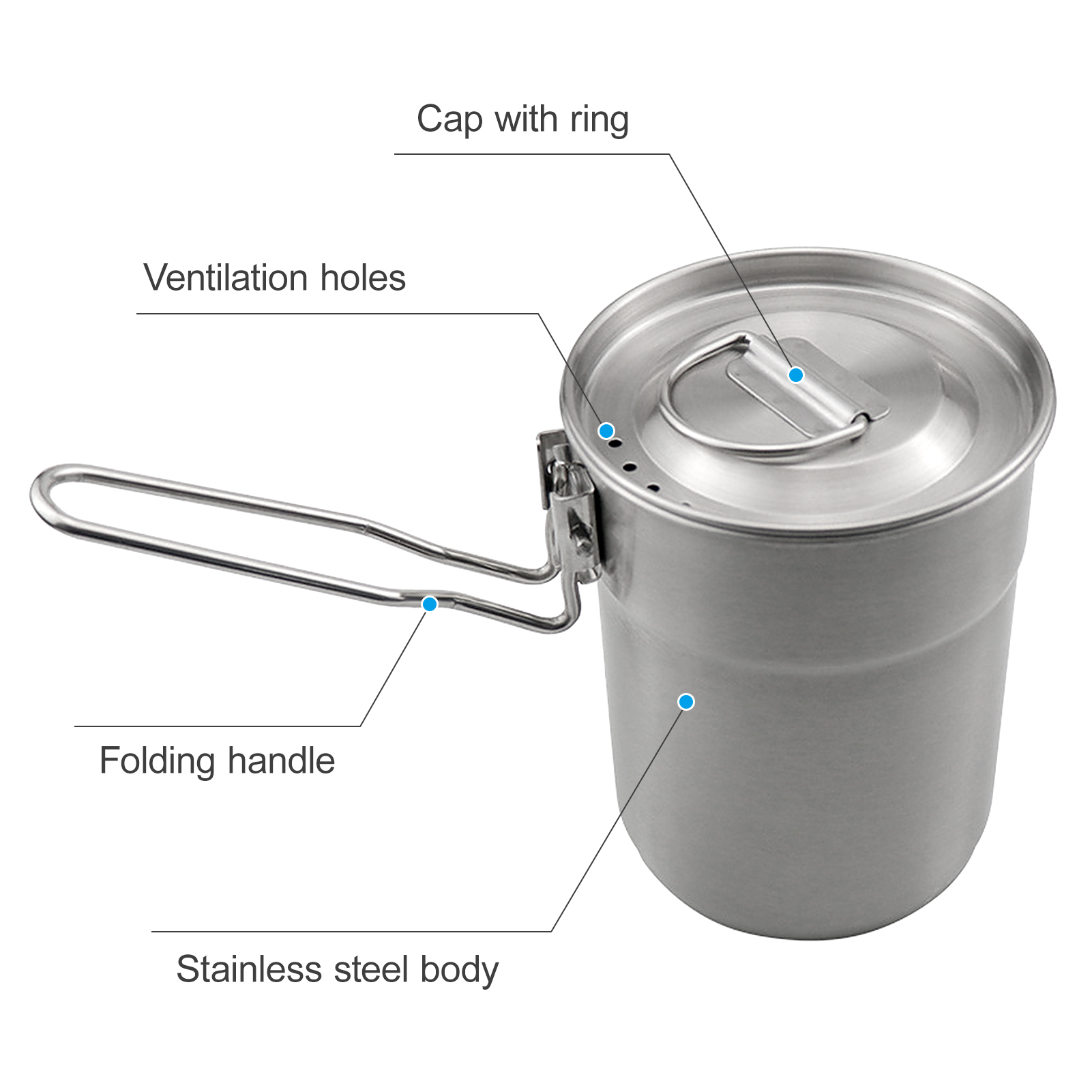 1L Coffee Cup with Folding Han - Camping Cooking Cylinder のレビューと価格
