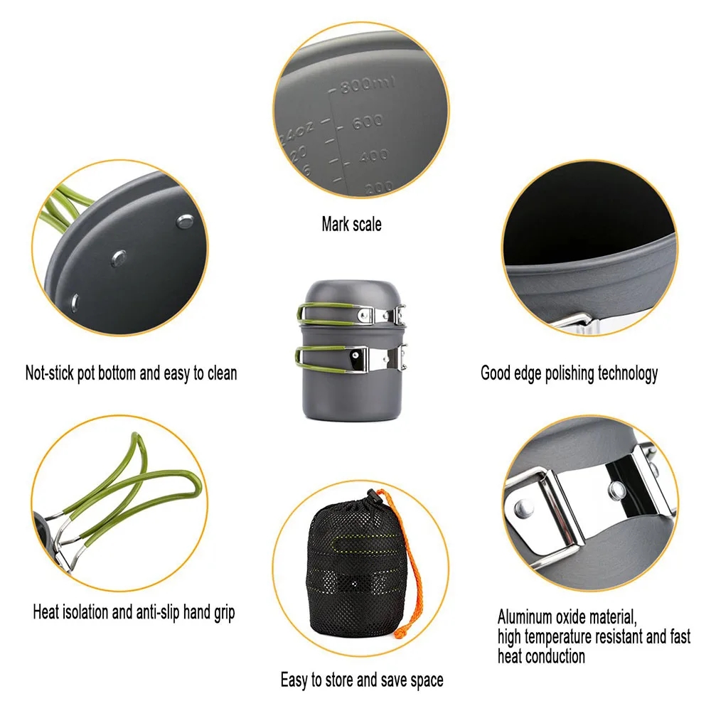 Camping Cookware Mess Kit Ultr - Camping Cooking Can のレビューと価格