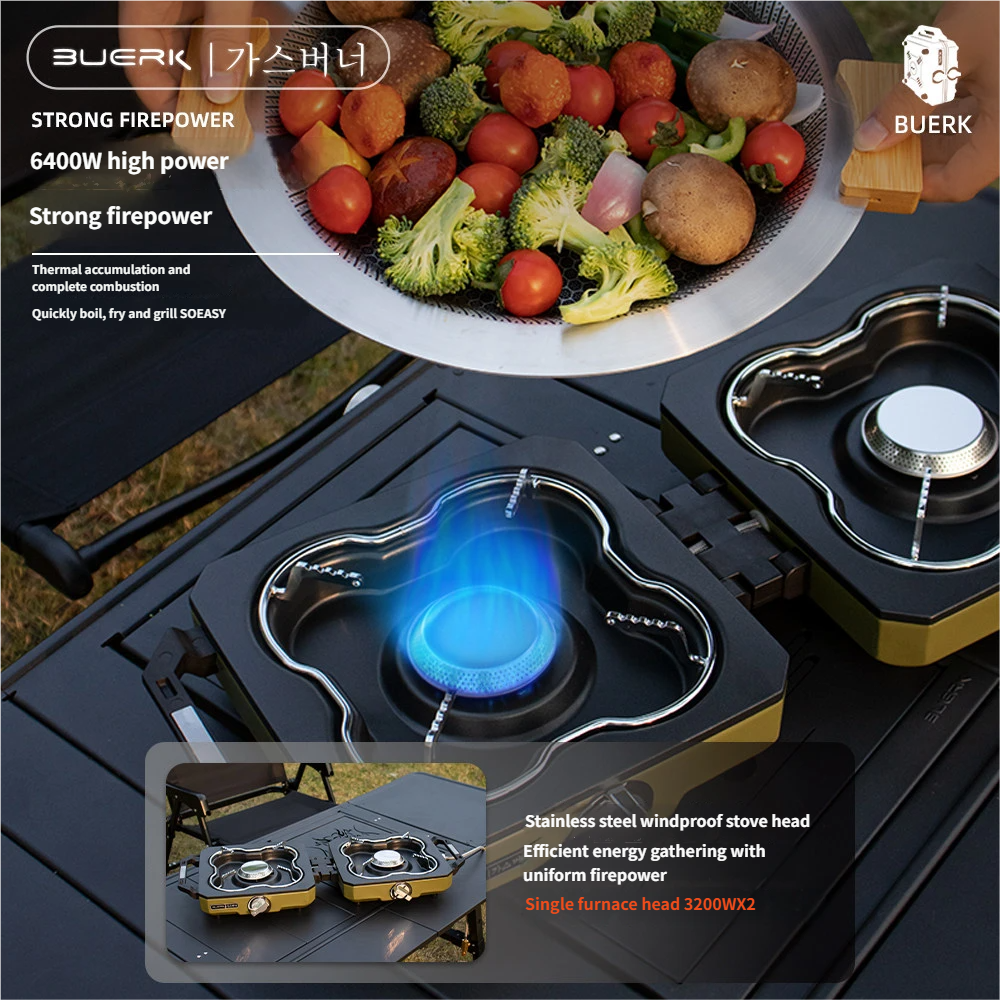 Double Head Stove Dual Burner  - Camping Double Cooking Stove のレビューと価格