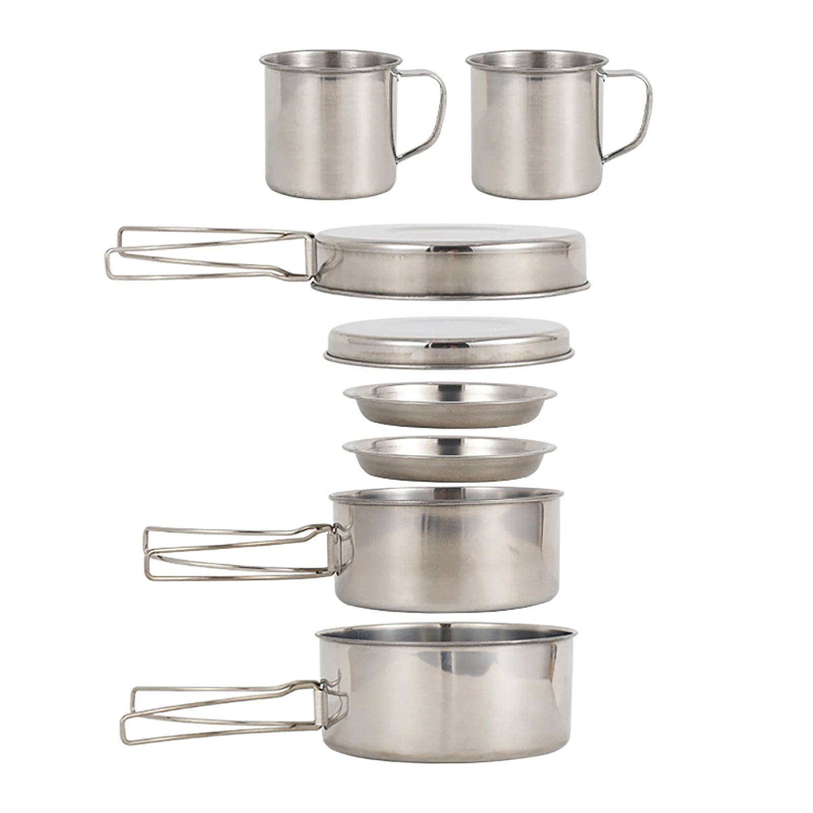 8pcs/Set Camping Cookware Mess - Camping Cooking Cylinder のレビューと価格