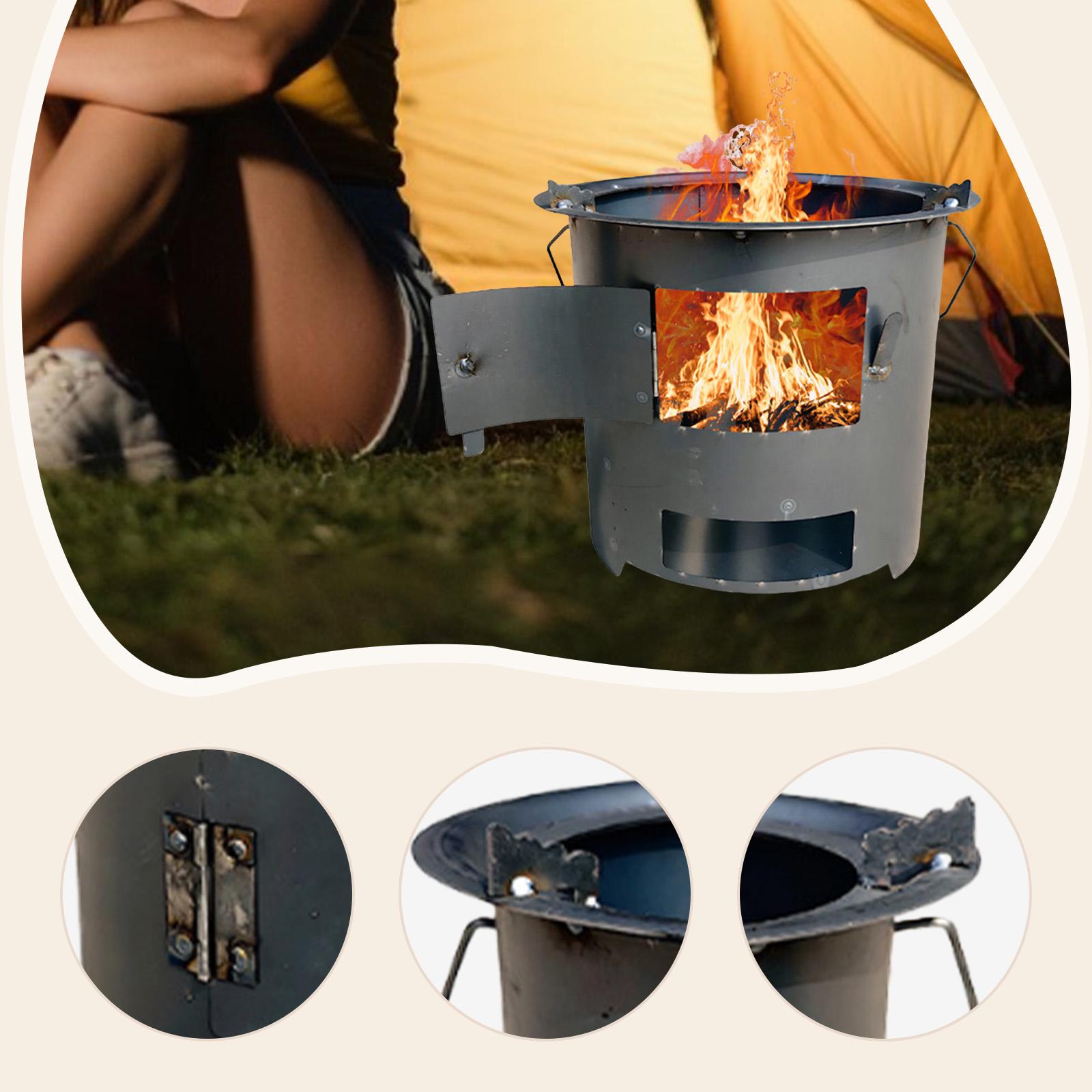 Camping Wood Stove Folding Iro - Camping Cooking Fire Pit のレビューと価格