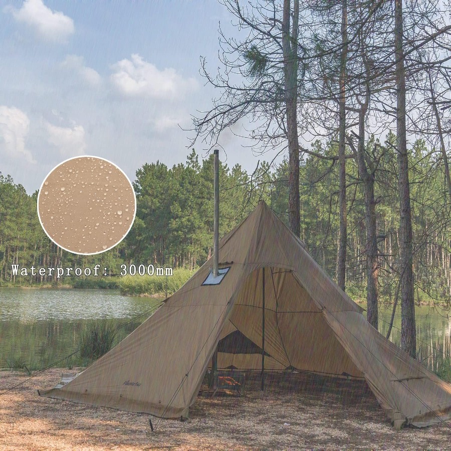 Camping Hot Tent 4-8 Person Ti - Camping Double Cooking Stove のレビューと価格