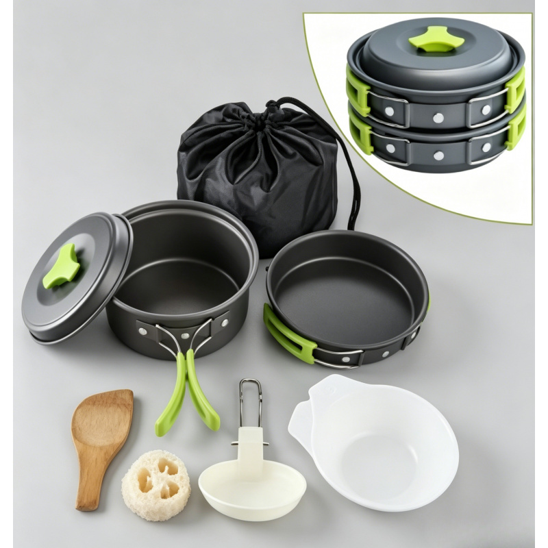 Portable Durable Camping Cookw - Camping Cooking Set With Bag のレビューと価格