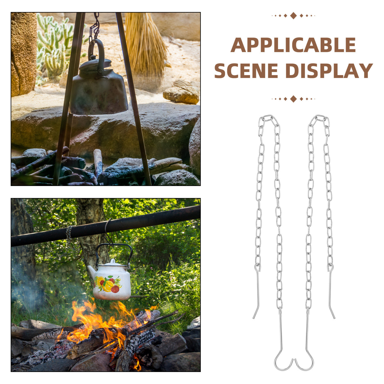 2Pcs Stainless Steel Hanging C - Camping Double Cooking Stove のレビューと価格