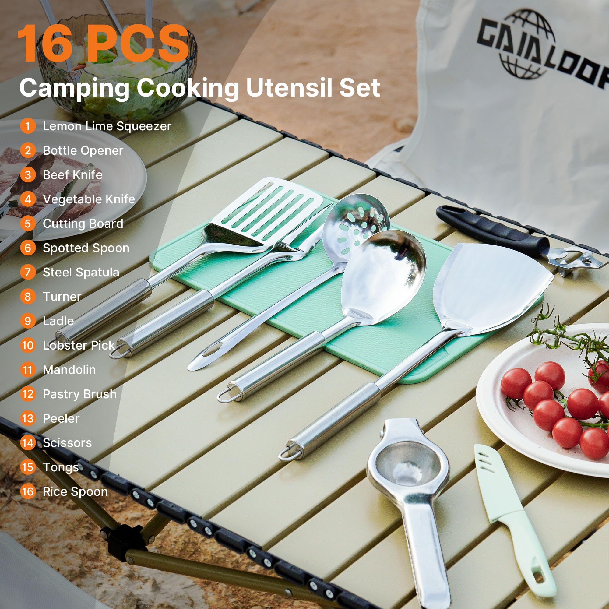 Camping Cooking Utensils Set C - Camping Cooking Set With Bag のレビューと価格
