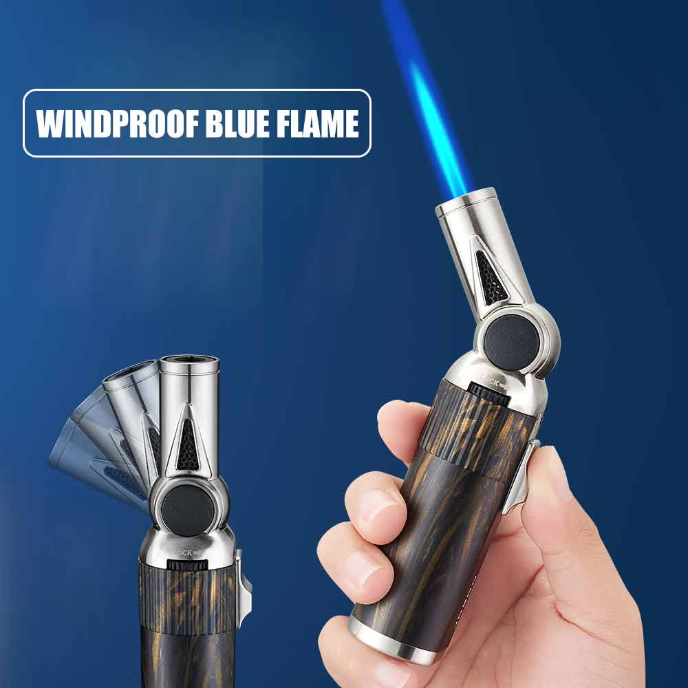 Folding Gun Lighter One Key Lo - Camping Cooking Torch のレビューと価格