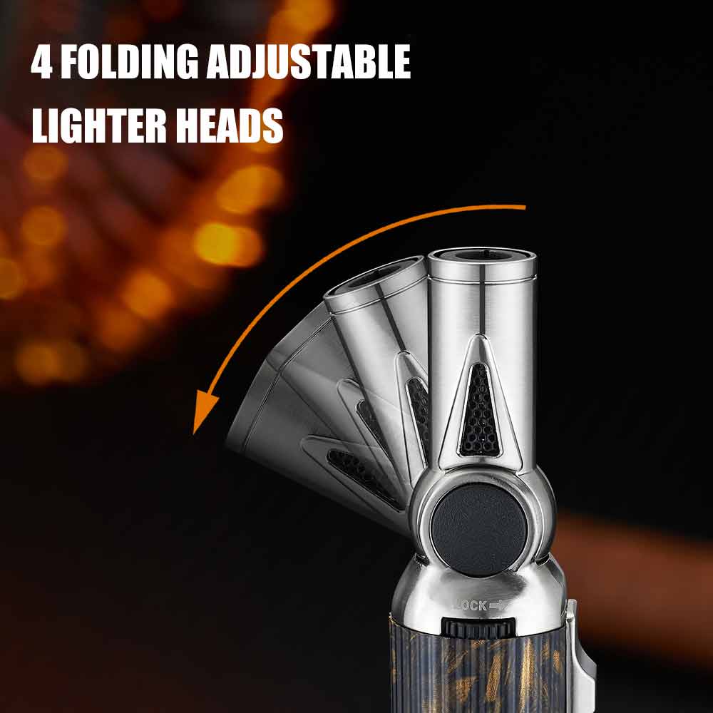 Folding Gun Lighter One Key Lo - Camping Cooking Torch のレビューと価格