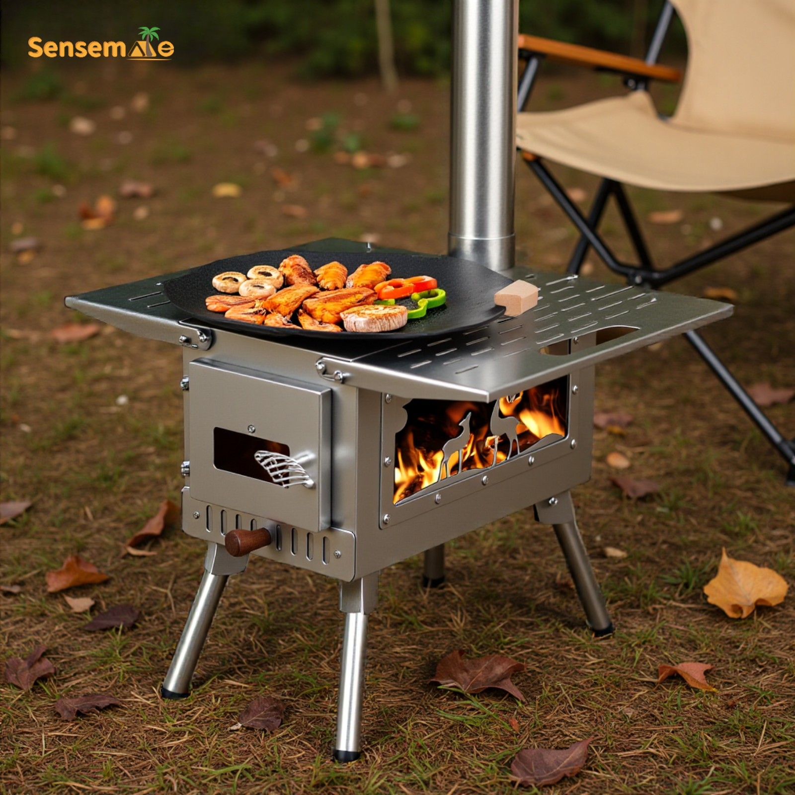 Portable Camping Wood Stove Fo - Camping Double Cooking Stove のレビューと価格