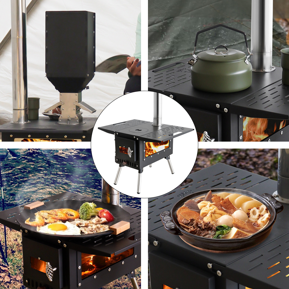 Portable Camping Wood Stove Fo - Camping Double Cooking Stove のレビューと価格