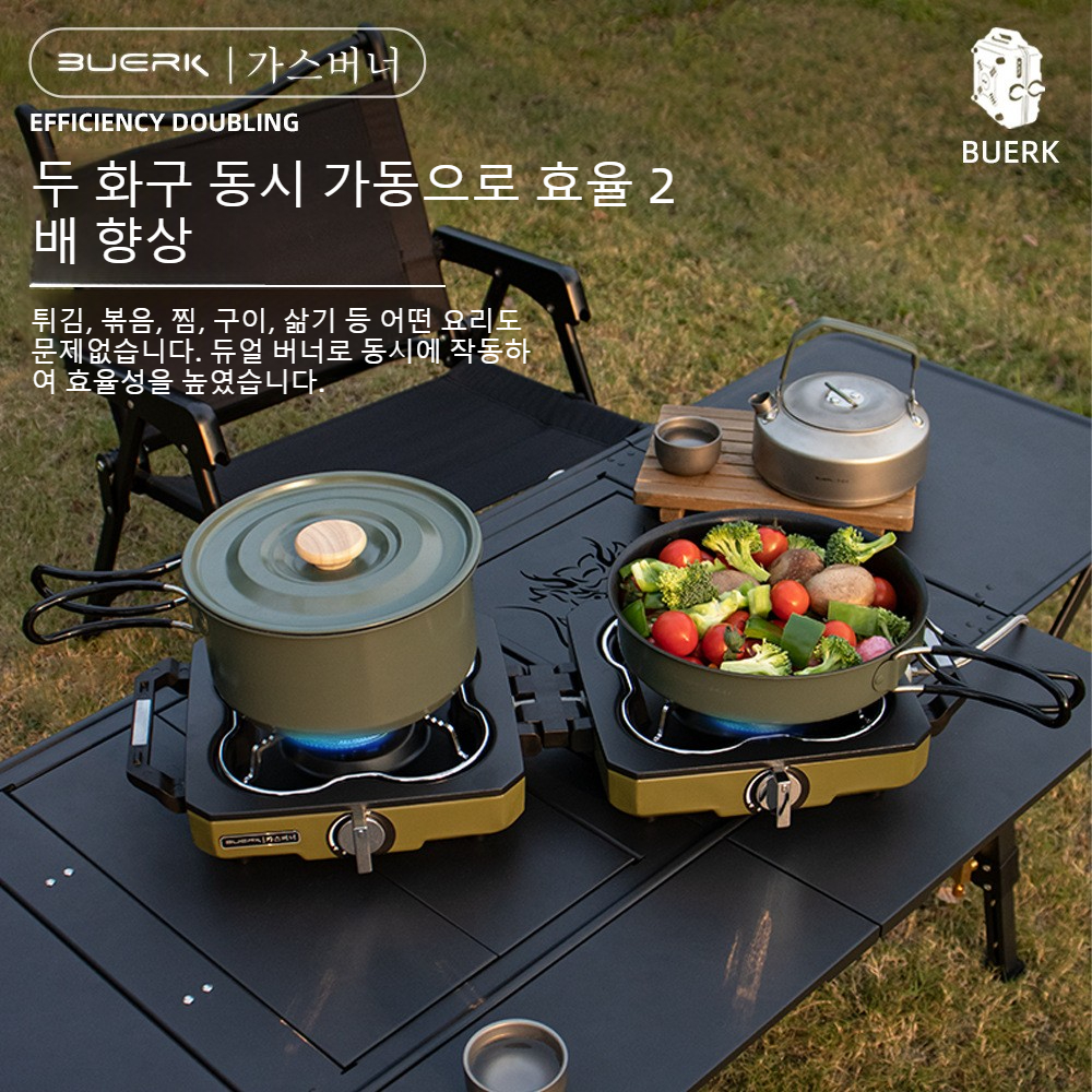 Camping Stove Double Burner Po - Camping Double Cooking Stove のレビューと価格