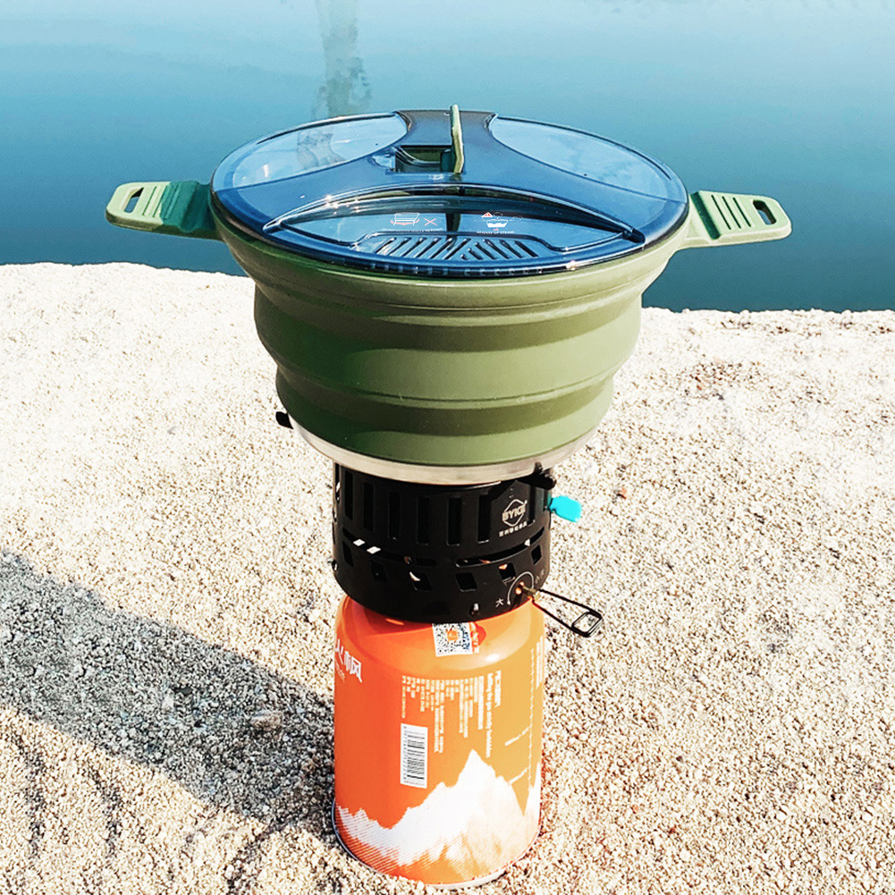 2.5L Silicone Folding Kettle C - Camping Cooking Cylinder のレビューと価格