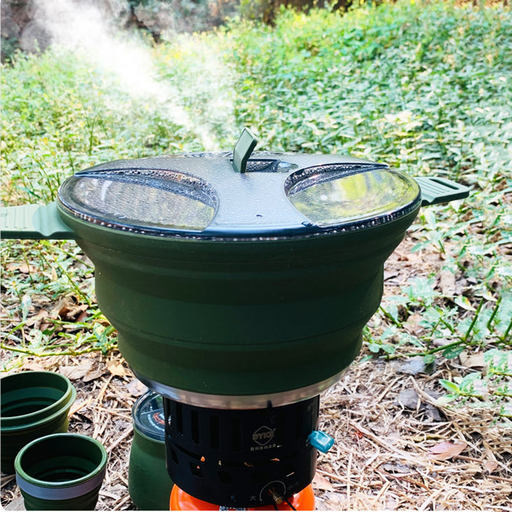 2.5L Silicone Folding Kettle C - Camping Cooking Cylinder のレビューと価格