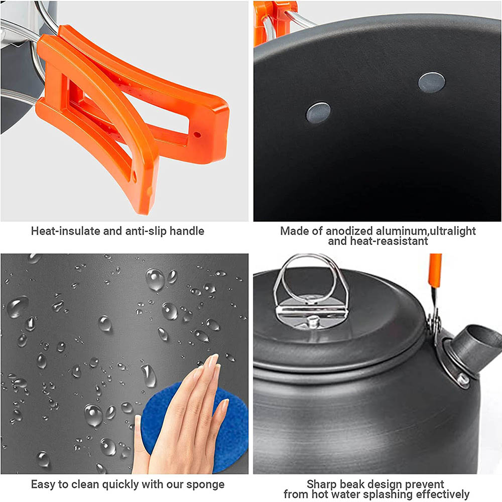 1pcs/1set Camping Cookware Kit - Camping Cooking Set With Bag のレビューと価格