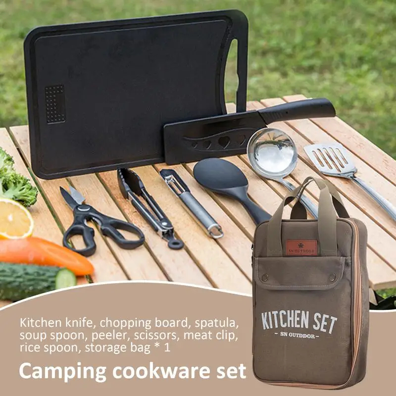 8pcs Camping Kitchen Cookware  - Camping Cooking Cylinder のレビューと価格