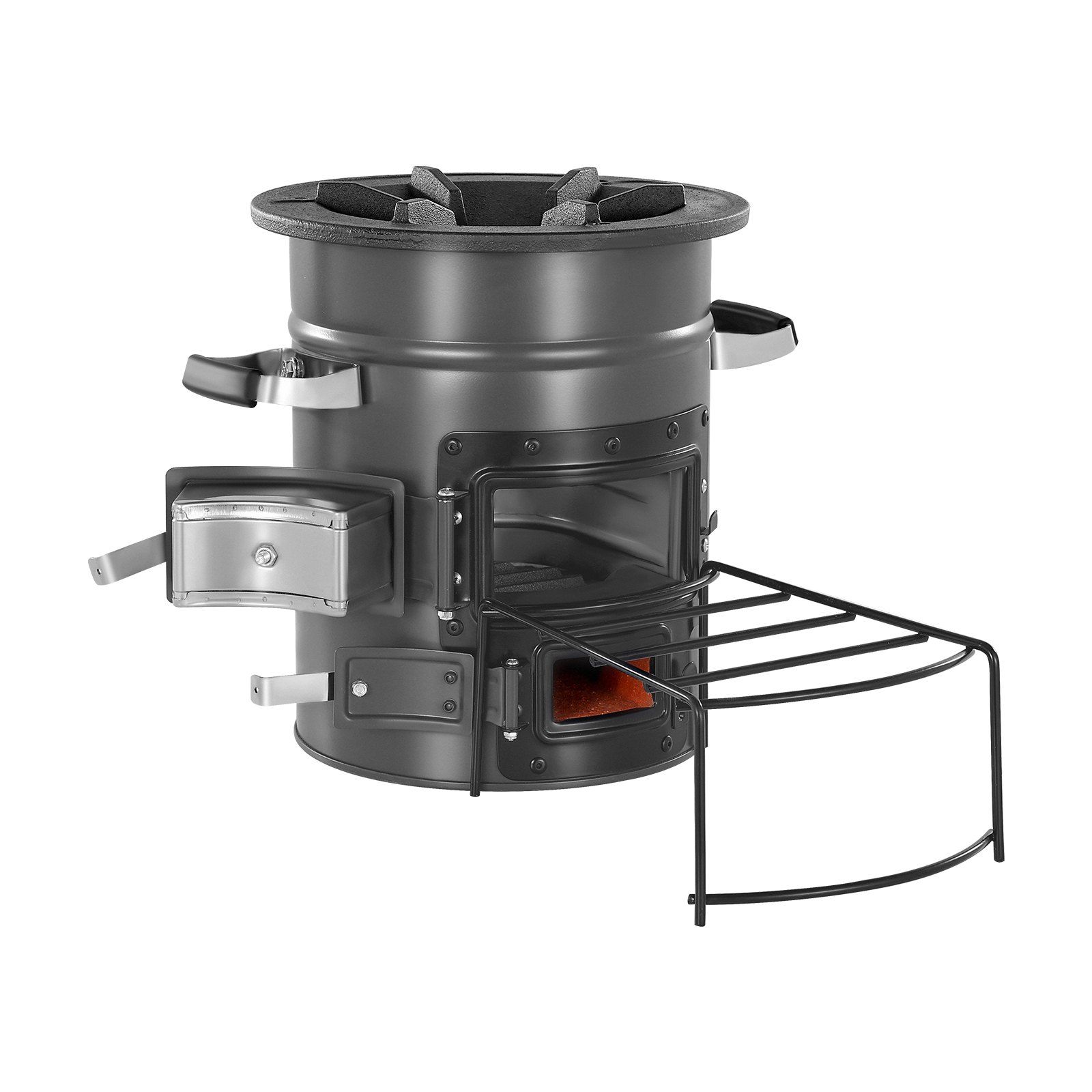 Outdoor Portable Rocket Stove  - Camping Double Cooking Stove のレビューと価格