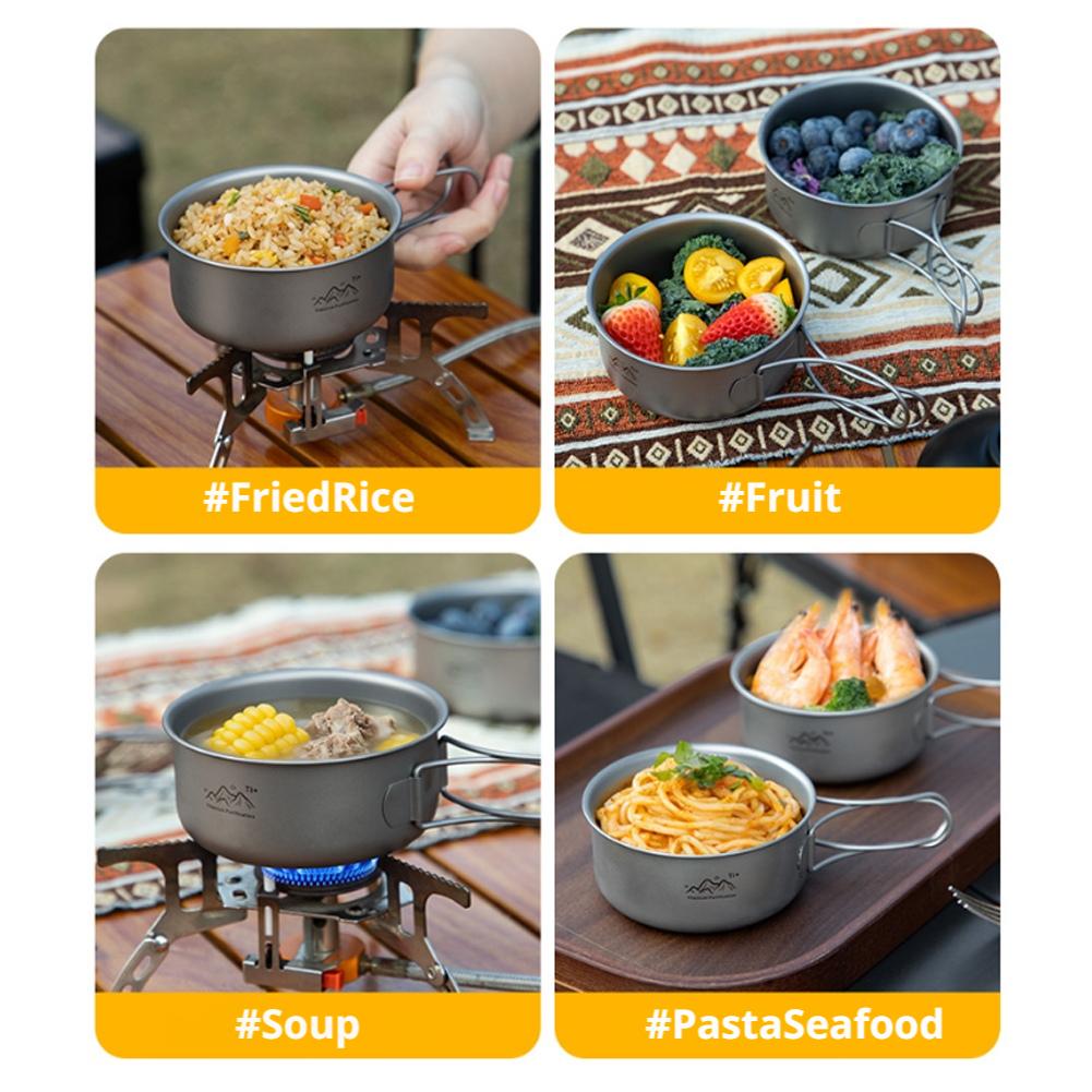Titanium Foldable Camping Pot  - Camping Cooking Cylinder のレビューと価格