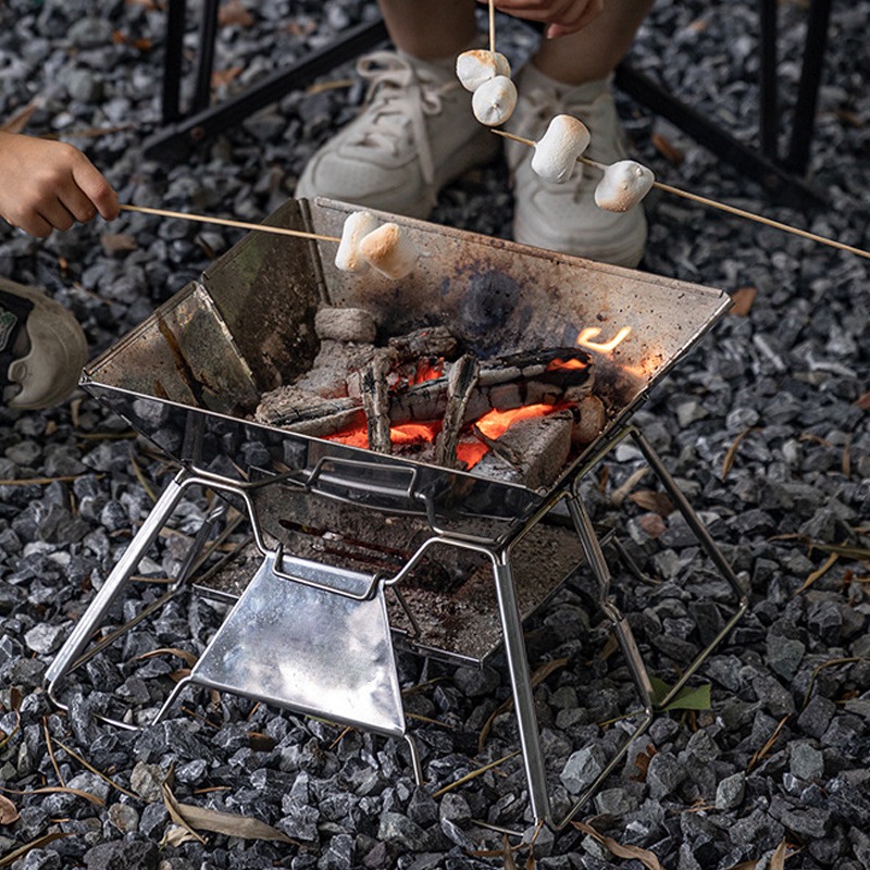 Portable Campfire Fire Pit BBQ - Camping Cooking Fire Pit のレビューと価格