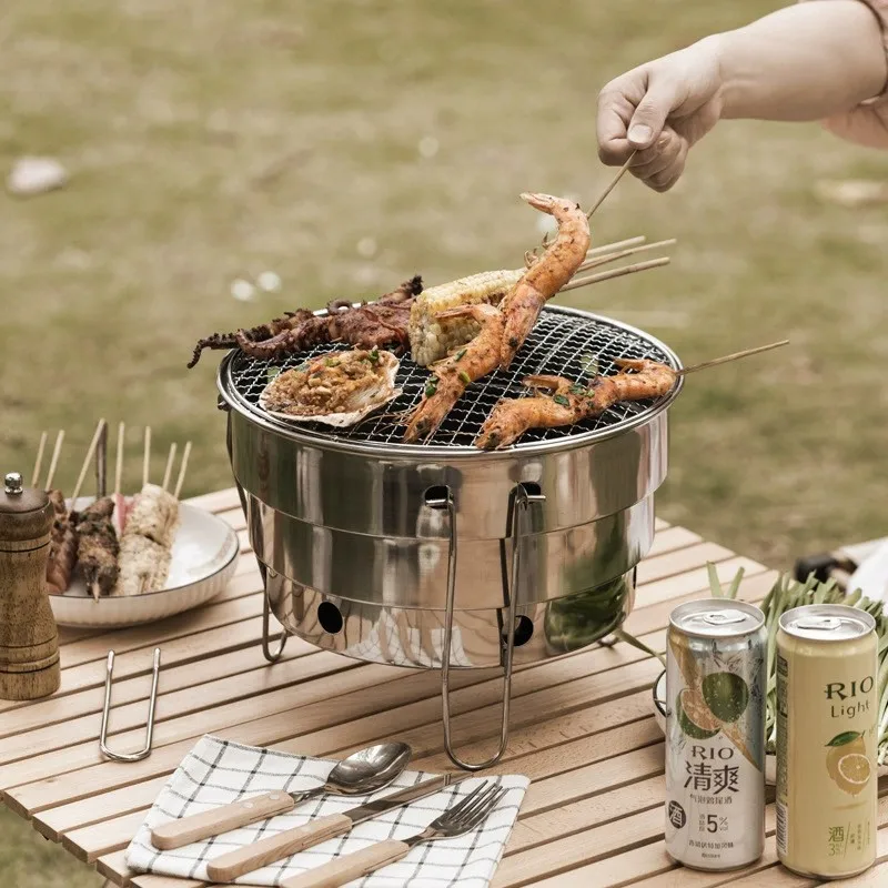 Outdoor BBQ Folding Split Port - Camping Cooking Fire Pit のレビューと価格