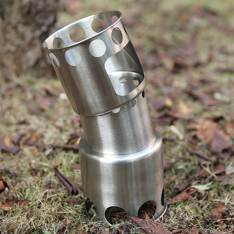 Camping Wood Stove Pot Set Pic - Camping Double Cooking Stove のレビューと価格