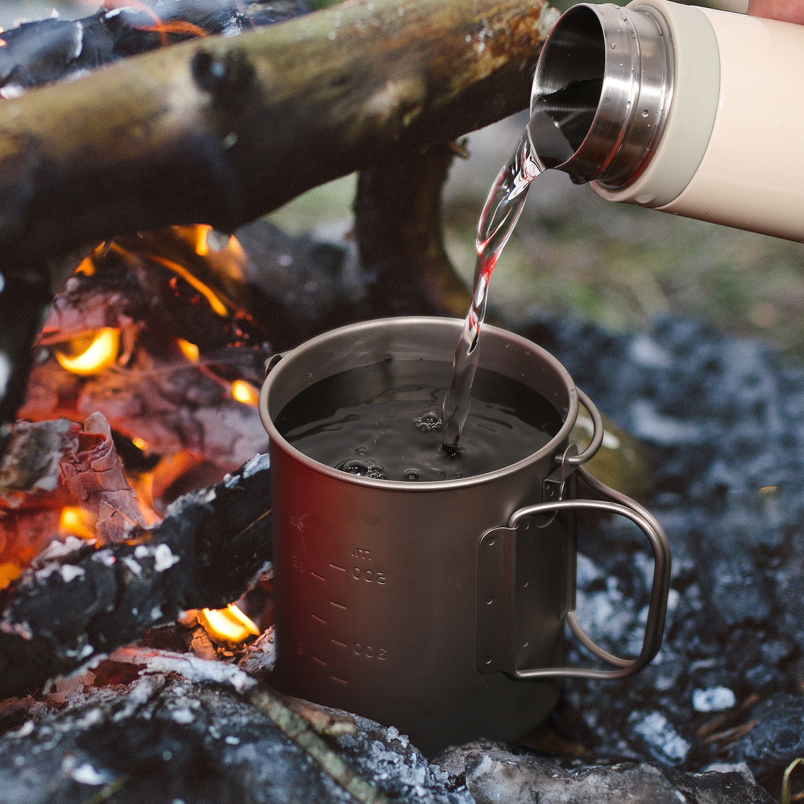 Ultralight 750ml Titanium Pot  - Camping Cooking Cup のレビューと価格