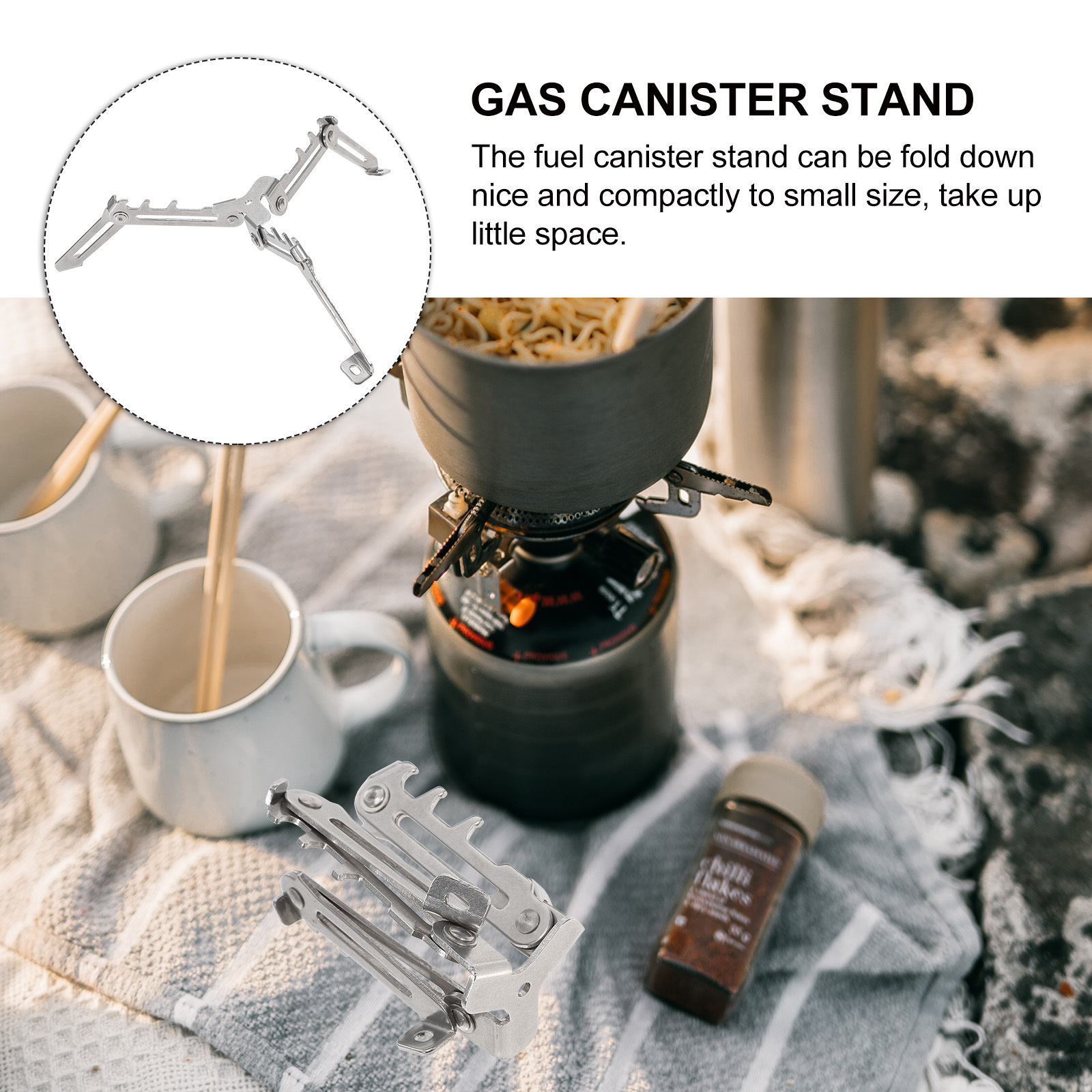 Gas Tank Bracket Sturdy Metal  - Camping Cooking Canister のレビューと価格