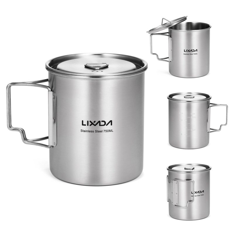 Lixada 750ml Cup Outdoor Stain - Camping Cooking Set With Bag のレビューと価格