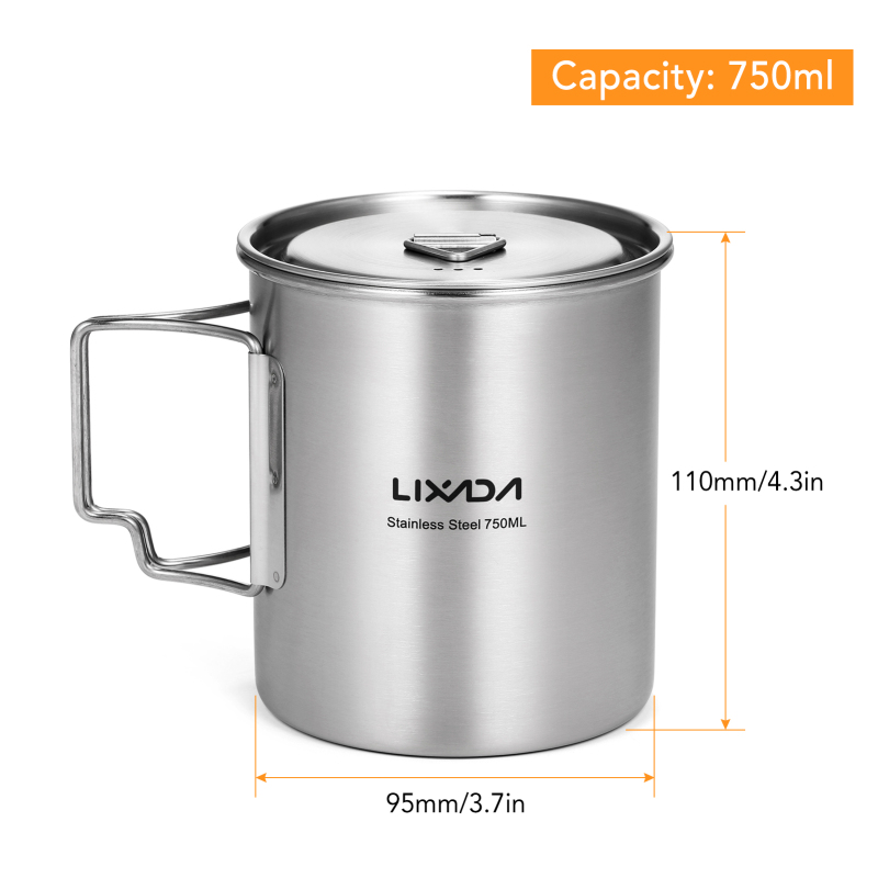 Lixada 750ml Cup Outdoor Stain - Camping Cooking Set With Bag のレビューと価格