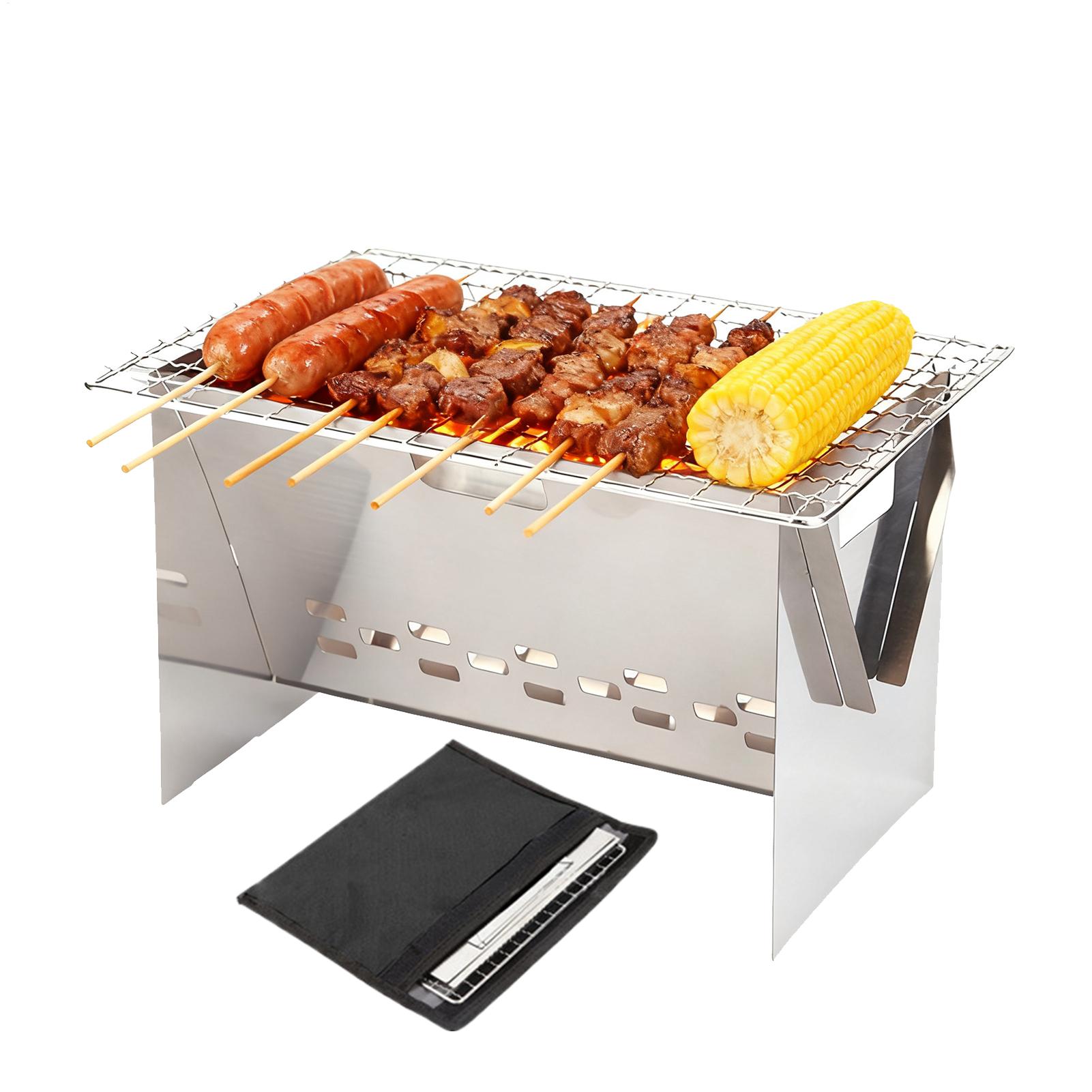 Stainless steel Charcoal Grill - Camping Cooking Fire Pit のレビューと価格