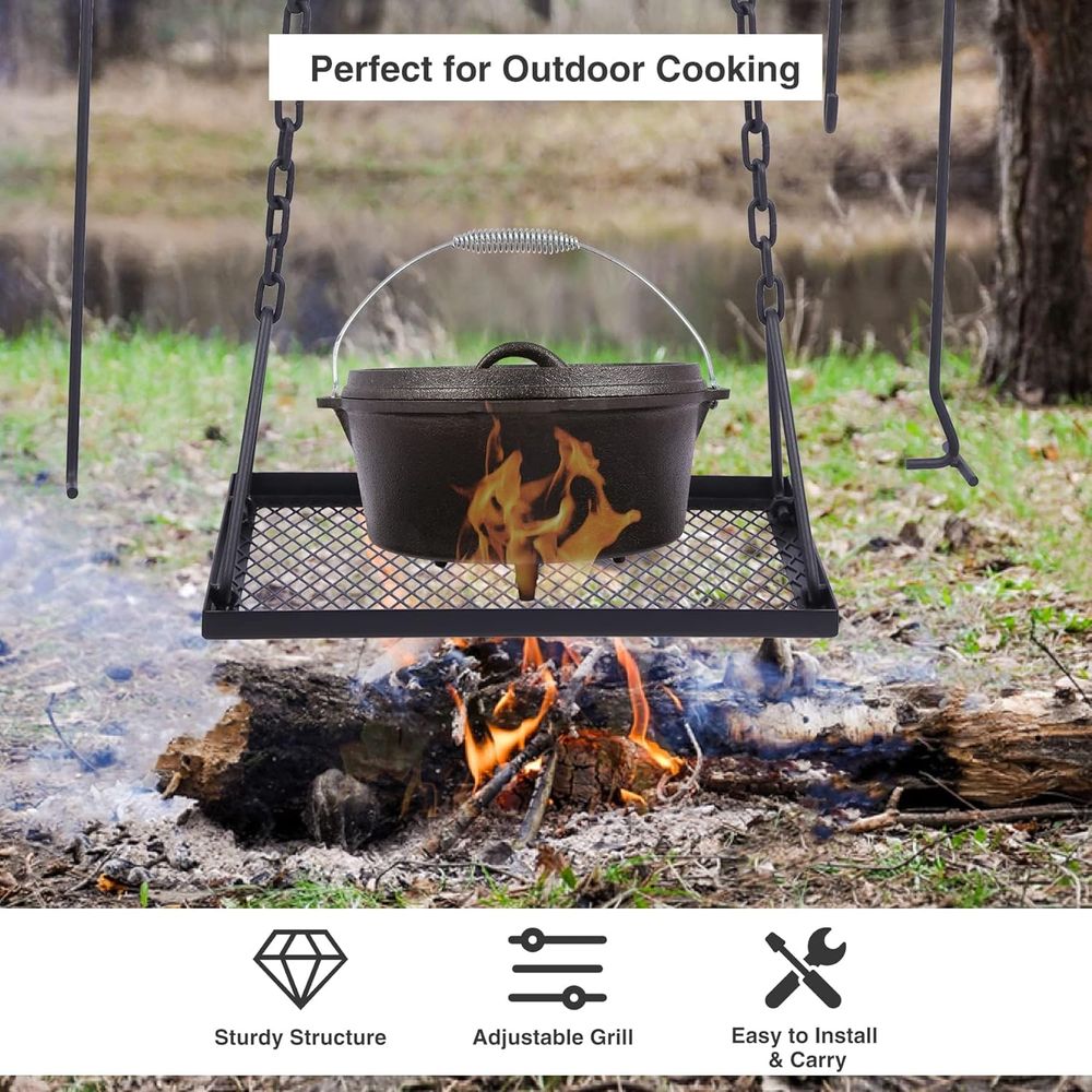 Adjustable Swing Hanging Campf - Camping Cooking Ovens のレビューと価格