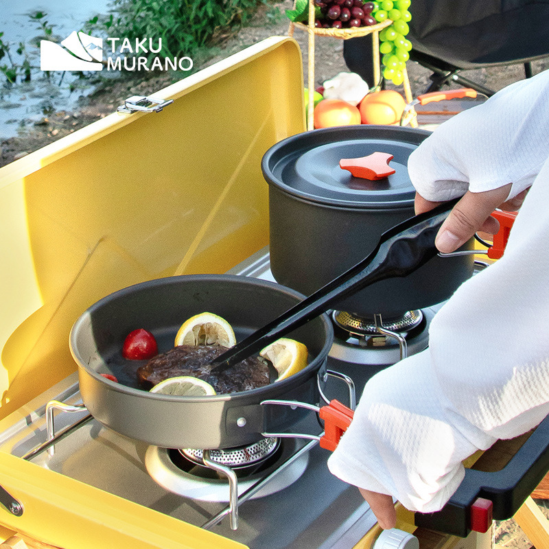 Camping Cookware Set Outdoor C - Camping Cooking Set With Bag のレビューと価格