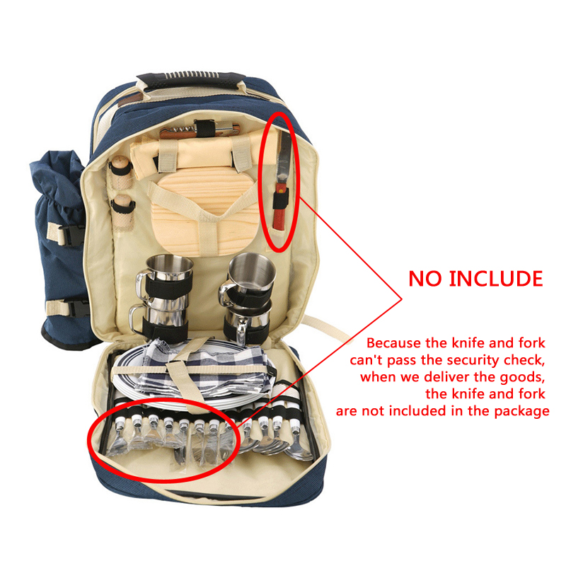 Portable 4 Persons Picnic Back - Camping Cooking Set With Bag のレビューと価格
