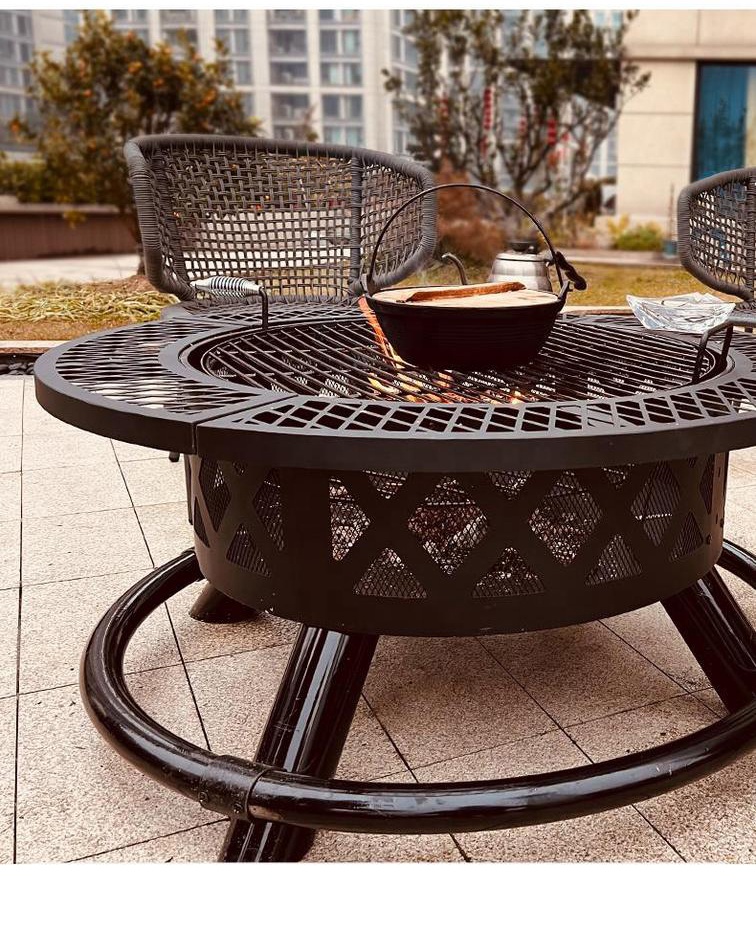 Large Outdoor Wood Burning Fir - Camping Cooking Fire Pit のレビューと価格