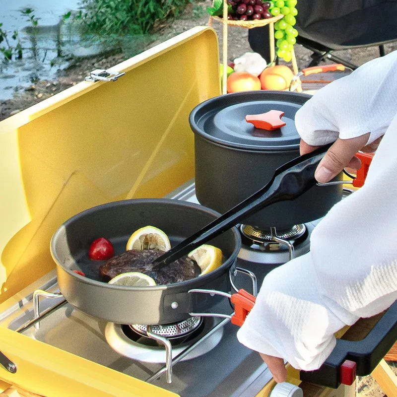 10Pcs Aluminum Camping Cookwar - Camping Cooking Cup のレビューと価格