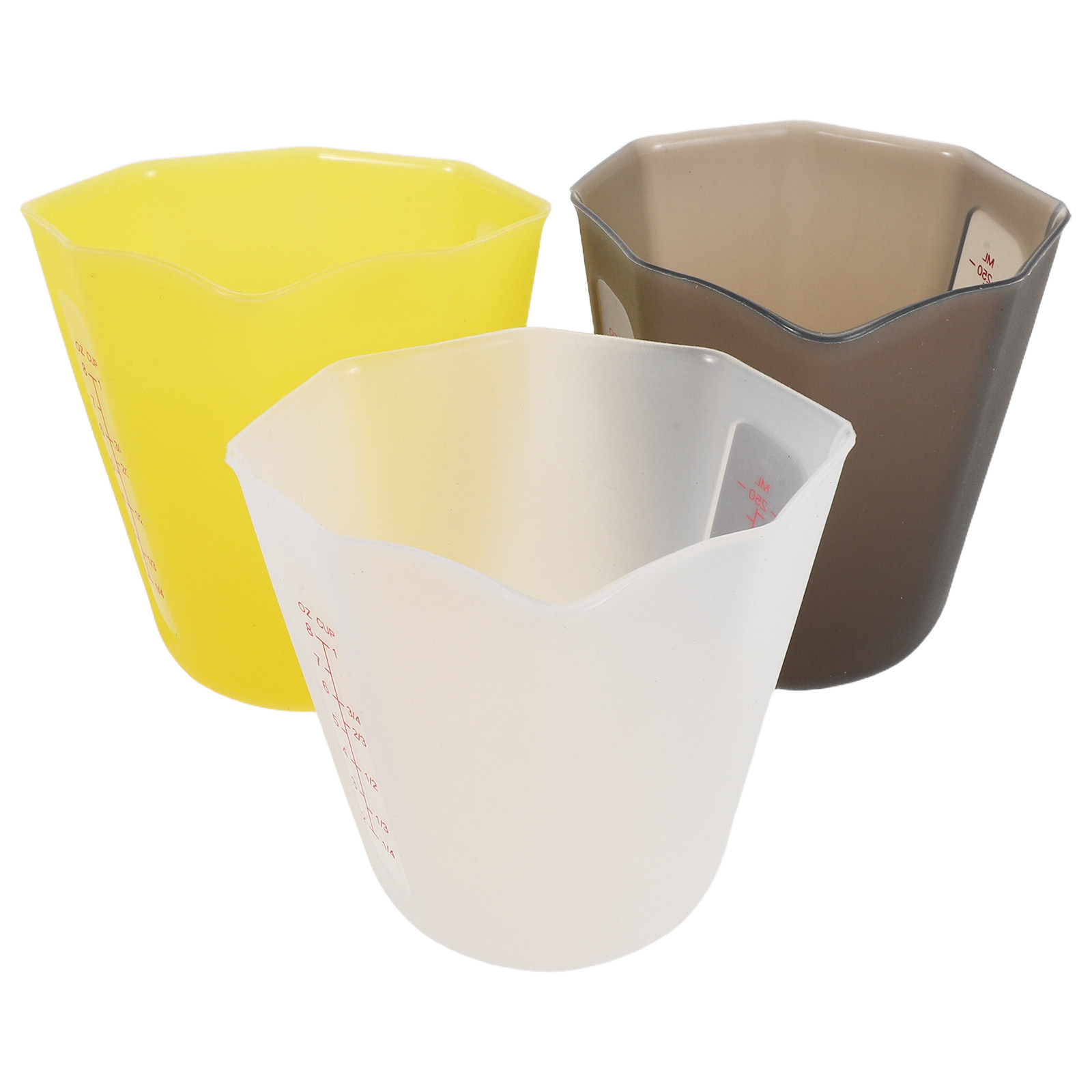 3Pcs Foldable Silicone Measuri - Camping Cooking Cup のレビューと価格