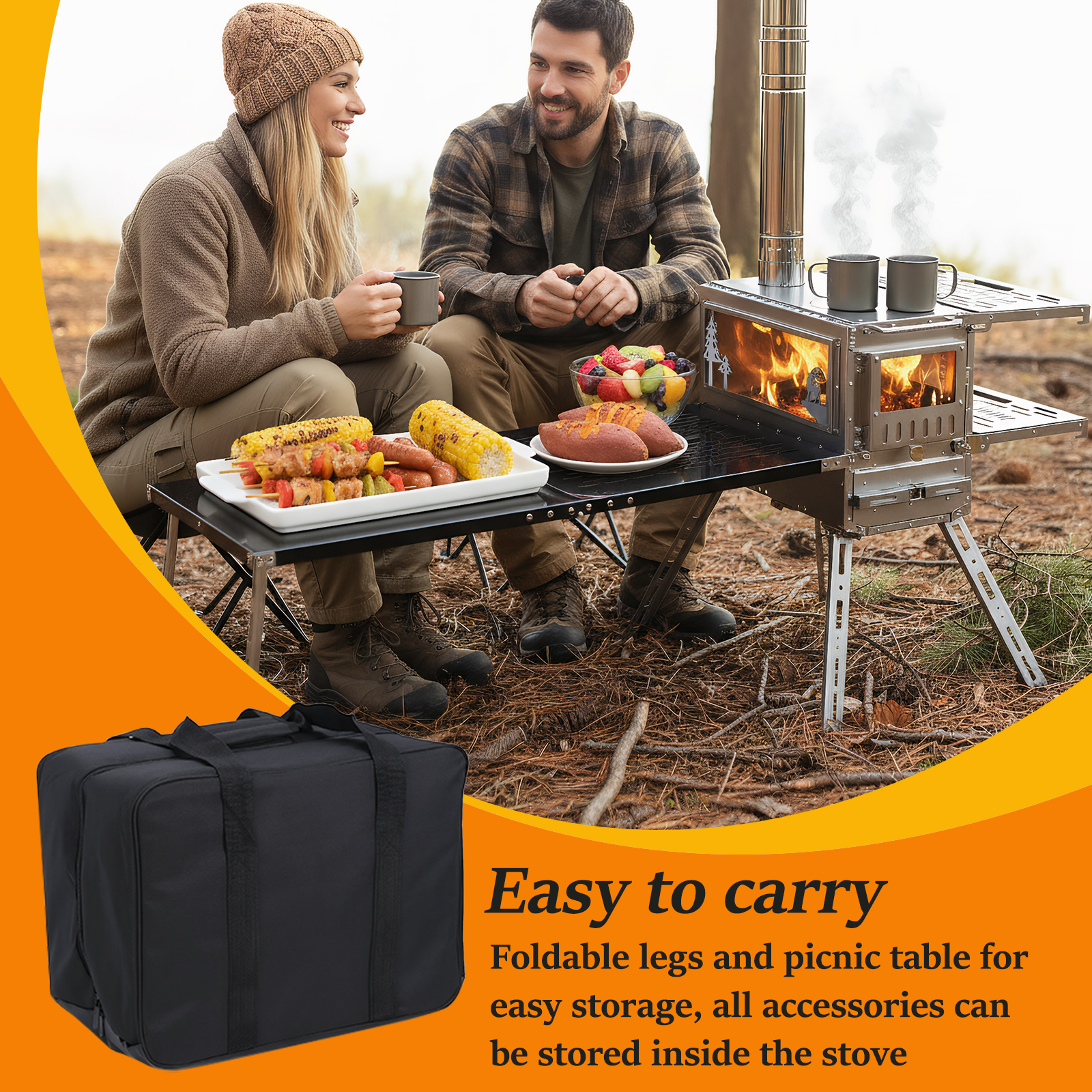 Outdoor Camping Tent Stove wit - Camping Cooking Ovens のレビューと価格