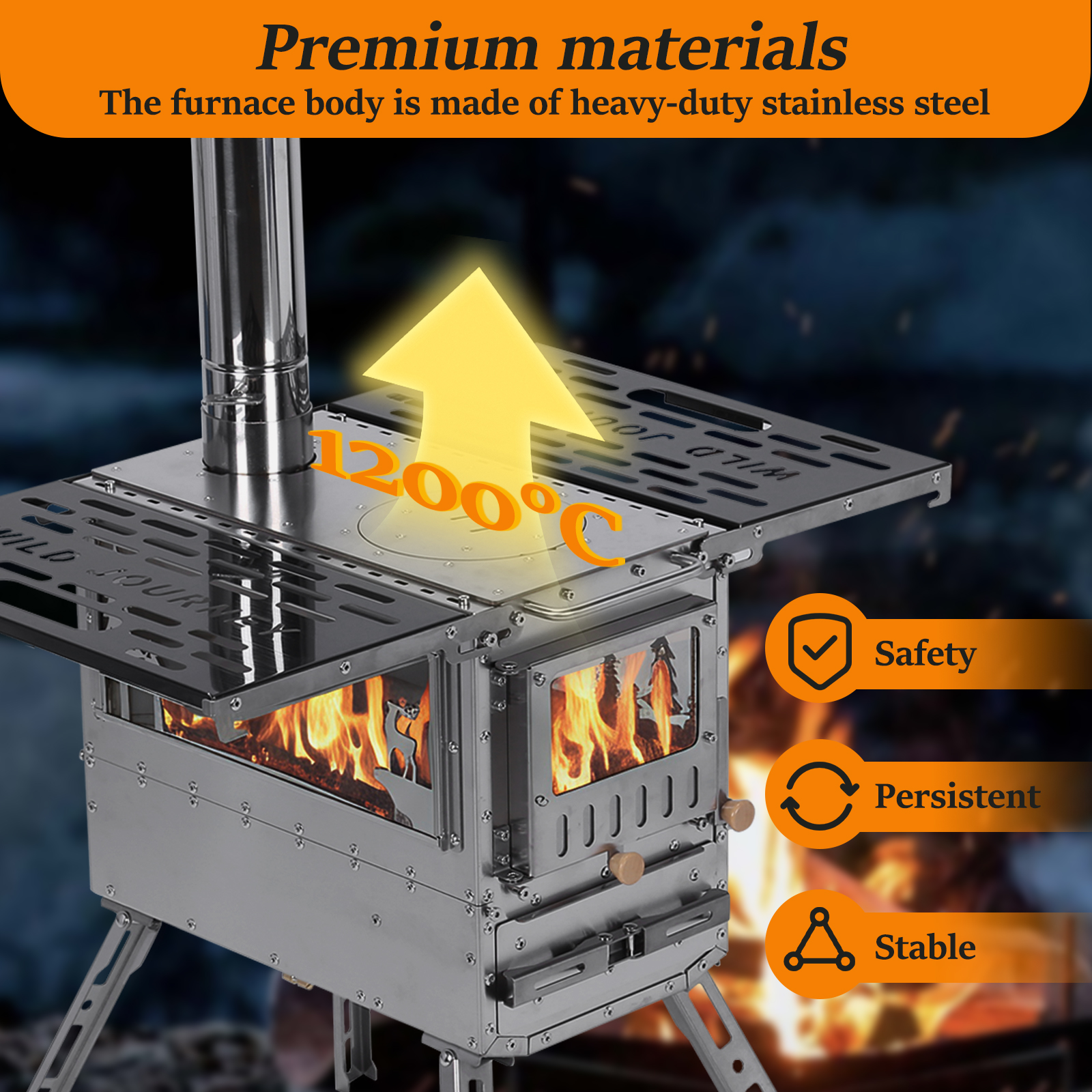 Outdoor Camping Tent Stove wit - Camping Cooking Ovens のレビューと価格