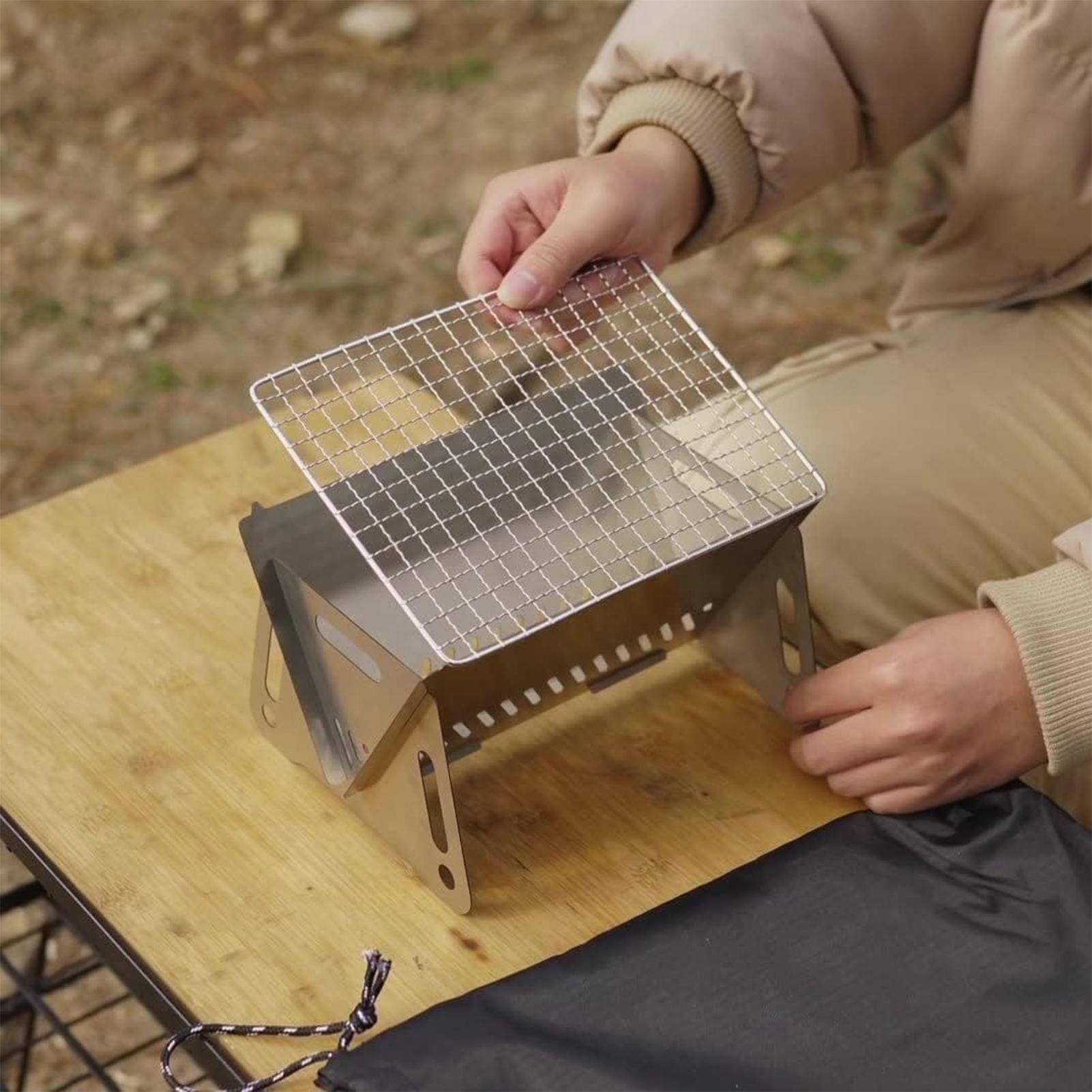 Foldable Portable Charcoal Gri - Camping Cooking Fire Pit のレビューと価格